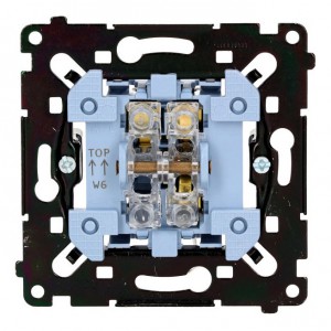 SW6AMR Mechanizm łącznika schodowego pojedynczego 16A Mechanizmy Simon 55 - Widok z przodu