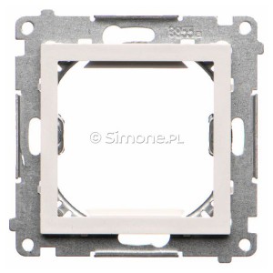 TA45.01/111 Adapter (przejściówka) na osprzęt standardu 45x45 mm Biały Mat Simon 55 - Widok z przodu