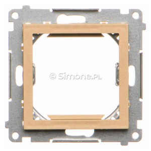 TA45.01/144 Adapter (przejściówka) na osprzęt standardu 45x45 mm Szampański Mat Simon 55 - Widok z przodu