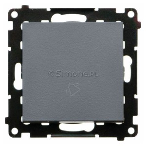 TD1.01/116 Przycisk dzwonkowy 10A Grafitowy Mat Simon 55 - Widok z przodu