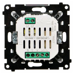 Termostat elektroniczny z programatorem tygodniowym, wyświetlaczem LCD i wewnętrznym czujnikiem temperatury Jasnoszary Mat Simon 55 - Widok z tyłu)