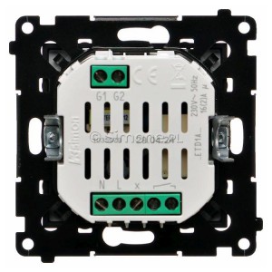 Termostat elektroniczny z programatorem tygodniowym, wyświetlaczem LCD i wewnętrznym czujnikiem temperatury Czarny Mat Simon 55 - Widok z tyłu)