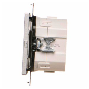 Łącznik elektroniczny pojedynczy z funcją przycisku lub łącznika czasowego 16A 230V Aluminium Mat Simon 55 - Widok z boku)