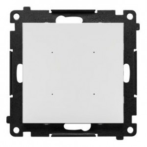 TEW1W.01/114 Sterownik przyciskowy pojedynczy sterowany smartfonem poprzez WiFi lub z dowolnego miejsca z dostępem do Internetu 1x16(2)A 230V Jasnoszary Mat Simon 55 - Widok z przodu