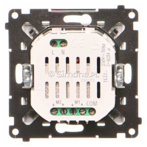 TEZ2.01/114 Łącznik/Przycisk roletowy podwójny elektroniczny 230V Jasnoszary Mat Simon 55 - Widok z tyłu)