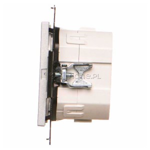 Łącznik/Przycisk roletowy podwójny elektroniczny 230V Aluminium Mat Simon 55 - Widok z boku)