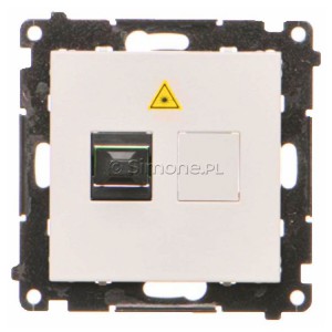 TGS1.01/114 Gniazdo światłowodowe / optyczne pojedyncze SC/APC Jasnoszary Mat Simon 55 - Widok z przodu