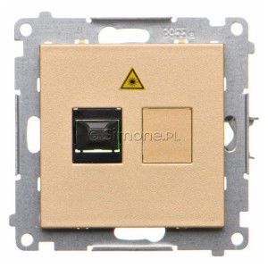 TGS1.01/144 Gniazdo światłowodowe / optyczne pojedyncze SC/APC Szampański Mat Simon 55 - Widok z przodu