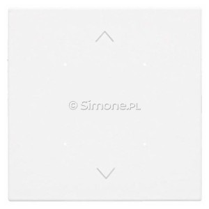 TKE11/111 Klawisz dla pojedynczej rolety do przycisków roletowych elektronicznych Biały Mat Simon 55 - Widok z przodu