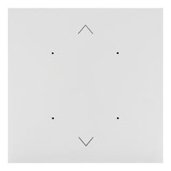 TKE11/114 Klawisz dla pojedynczej rolety do przycisków roletowych elektronicznych Jasnoszary Mat Simon 55 - Widok z przodu