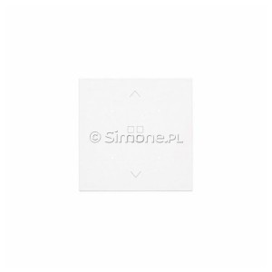 TKE13/111 Klawisz dla grupy rolet do przycisków roletowych elektronicznych Biały Mat Simon 55 - Widok z przodu