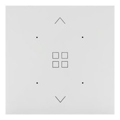 TKE13/114 Klawisz dla grupy rolet do przycisków roletowych elektronicznych Jasnoszary Mat Simon 55 - Widok z przodu