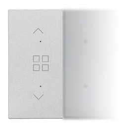 TKE23/143 Klawisz połówkowy z piktogramem grupy rolet do przycisków roletowych elektronicznych Aluminium Mat Simon 55 - Widok z przodu