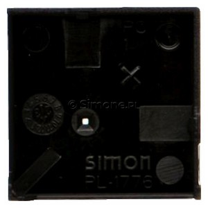 TKE40/149 Klawisz 1/4 bez piktogramu do łączników i przycisków elektronicznych Czarny Mat Simon 55 - Widok z tyłu)