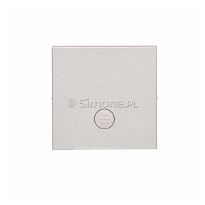 TKW1L/143 Klawisz pojedynczy z miejscem na podświetlenie do mechanizmów SW1MR, SW6MR, SW7MR lub SP1MR Aluminium Mat Simon 55 - Widok z przodu