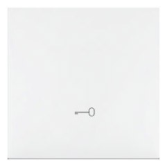 TKWK1/111 Klawisz pojedynczy z piktogramem klucza do mechanizmów SW1MR, SW6MR, SW7MR lub SP1MR Biały Mat Simon 55 - Widok z przodu