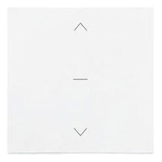 TKZW1K/111 Klawisz pojedynczy trójpozycyjny do łącznika lub przycisku roletowego SZW1KMR lub SZP1KMR Biały Mat Simon 55 - Widok z przodu