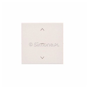 TKZW1K/114 Klawisz pojedynczy trójpozycyjny do łącznika lub przycisku roletowego SZW1KMR lub SZP1KMR Jasnoszary Mat Simon 55 - Widok z przodu