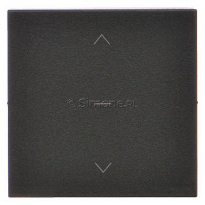 TKZW1K/116 Klawisz pojedynczy trójpozycyjny do łącznika lub przycisku roletowego SZW1KMR lub SZP1KMR Grafitowy Mat Simon 55 - Widok z przodu