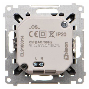 TOS3K.01/116 Oprawa oświetleniowa LED 230V (1,1W), Barwa światła: Biały ciepły 3100K Grafitowy Mat Simon 55 - Widok z tyłu)