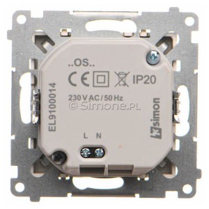 TOS3K.01/144 Oprawa oświetleniowa LED 230V (1,1W), Barwa światła: Biały ciepły 3100K Szampański Mat Simon 55 - Widok z tyłu)