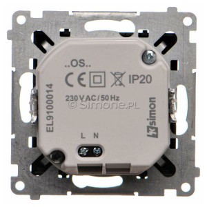 TOS3K.01/149 Oprawa oświetleniowa LED 230V (1,1W), Barwa światła: Biały ciepły 3100K Czarny Mat Simon 55 - Widok z tyłu)