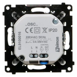 Oprawa oświetleniowa LED z czujnikiem ruchu 230V (1,1W), Barwa światła: Biały ciepły 3100K Aluminium Mat Simon 55 - Widok z tyłu)