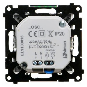 Oprawa oświetleniowa LED z czujnikiem ruchu 230V (1,1W), Barwa światła: Biały neutralny 4000K Aluminium Mat Simon 55 - Widok z tyłu)
