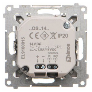 Oprawa oświetleniowa LED z czujnikiem ruchu 14V (0,42W), Barwa światła: Biały zimny 5900K. Wymagany zasilacz 14V Aluminium Mat Simon 55 - Widok z tyłu)