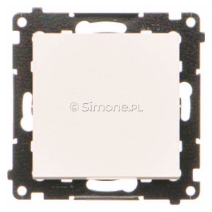 TP1.01/111 Przycisk zwierny pojedyncze 10A Biały Simon 55 - Widok z przodu