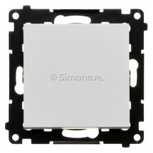 TP1.01/114 Przycisk zwierny pojedyncze 10A Jasnoszary Mat Simon 55 - Widok z przodu