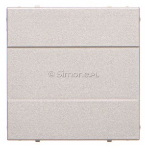 TP/143 Zaślepka ramki bez mostka Aluminium Mat Simon 55 - Widok z przodu