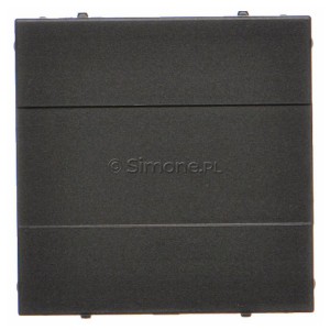 TP/149 Zaślepka ramki bez mostka Czarny Mat Simon 55 - Widok z przodu