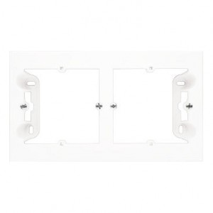 TPN2/111 Puszka natynkowa podwójna Biały Mat Simon 55 - Widok z przodu