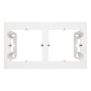 TPN2/114 Puszka natynkowa podwójna Jasnoszary Mat Simon 55 - Widok z przodu