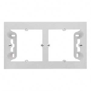 TPN2/143 Puszka natynkowa podwójna Aluminium Mat Simon 55 - Widok z przodu