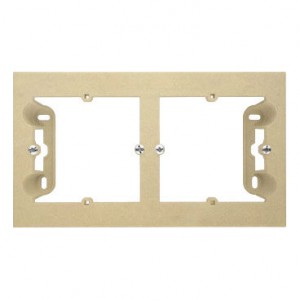 TPN2/144 Puszka natynkowa podwójna Szampański Mat Simon 55 - Widok z przodu