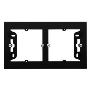 TPN2/149 Puszka natynkowa podwójna Czarny Mat Simon 55 - Widok z przodu