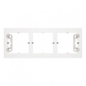 TPN3/111 Puszka natynkowa potrójna Biały Mat Simon 55 - Widok z przodu