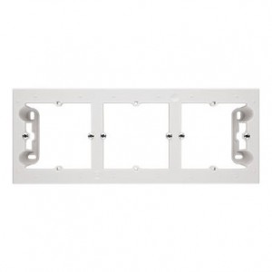 TPN3/114 Puszka natynkowa potrójna Jasnoszary Mat Simon 55 - Widok z przodu