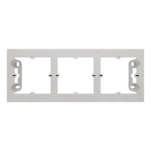 TPN3/143 Puszka natynkowa potrójna Aluminium Mat Simon 55 - Widok z przodu