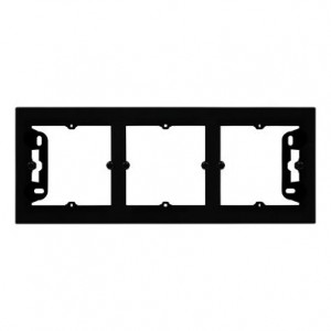 TPN3/149 Puszka natynkowa potrójna Czarny Mat Simon 55 - Widok z przodu