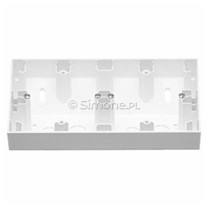 TPNR2/111 Puszka natynkowa narożna Biały Mat Simon 55 - Widok z przodu