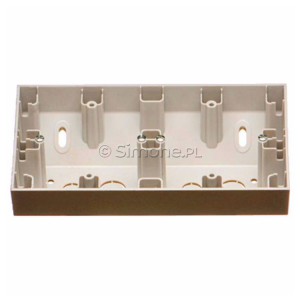 TPNR2/144 Puszka natynkowa narożna Szampański Mat Simon 55 - Widok z przodu