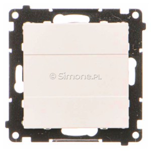 TPS.01/111 Zaślepka ramki z mostkiem Biały Mat Simon 55 - Widok z przodu