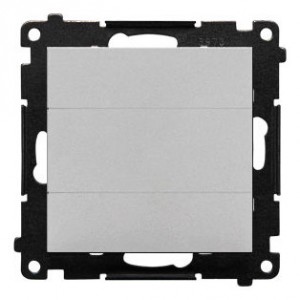 TPS.01/143 Zaślepka ramki z mostkiem Aluminium Mat Simon 55 - Widok z przodu