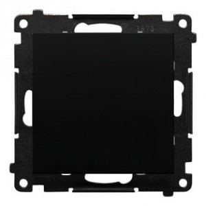 TPS.01/149 Zaślepka ramki z mostkiem Czarny Mat Simon 55 - Widok z przodu