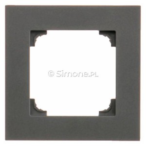 TR1/116 Ramka pojedyncza LINE Grafitowy Mat Simon 55 - Widok z przodu