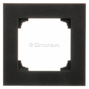 TR1/149 Ramka pojedyncza LINE Czarny Mat Simon 55 - Widok z przodu