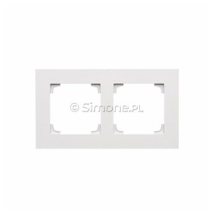 TR2/114 Ramka podwójna LINE Jasnoszary Mat Simon 55 - Widok z przodu